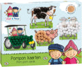 Bambolino fien teun knutselen - pompom plakken - knutselset boerderijdieren - creatief speelgoed, peuter, kleuter - vanaf 3 jaar - toys