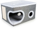 Duvo plus relax! krabhuisje greg voor katten 53x42x33cm grijs