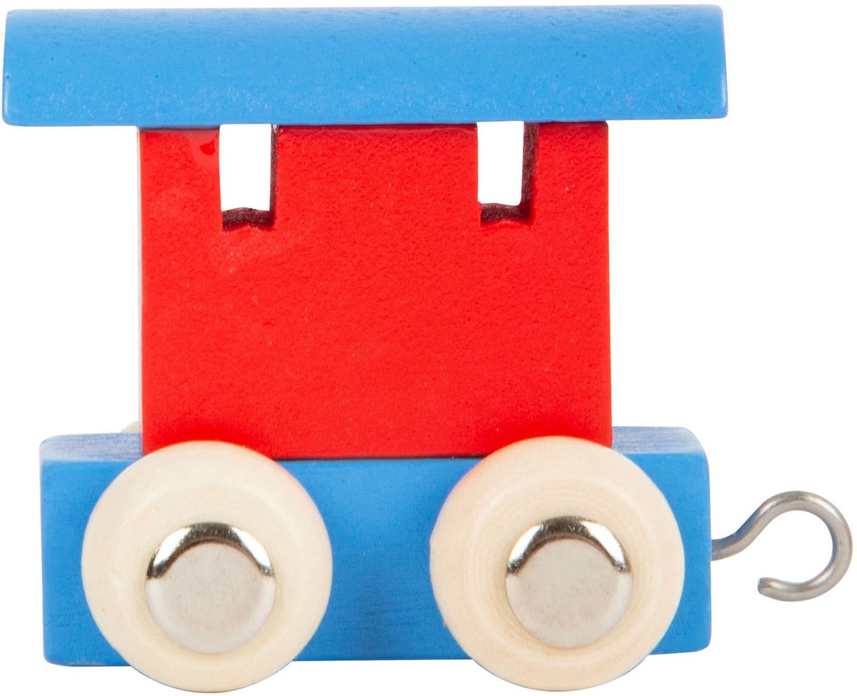 Small Foot – hölzerner Buchstabenzugwagen, rot und blau – 12er-Packung