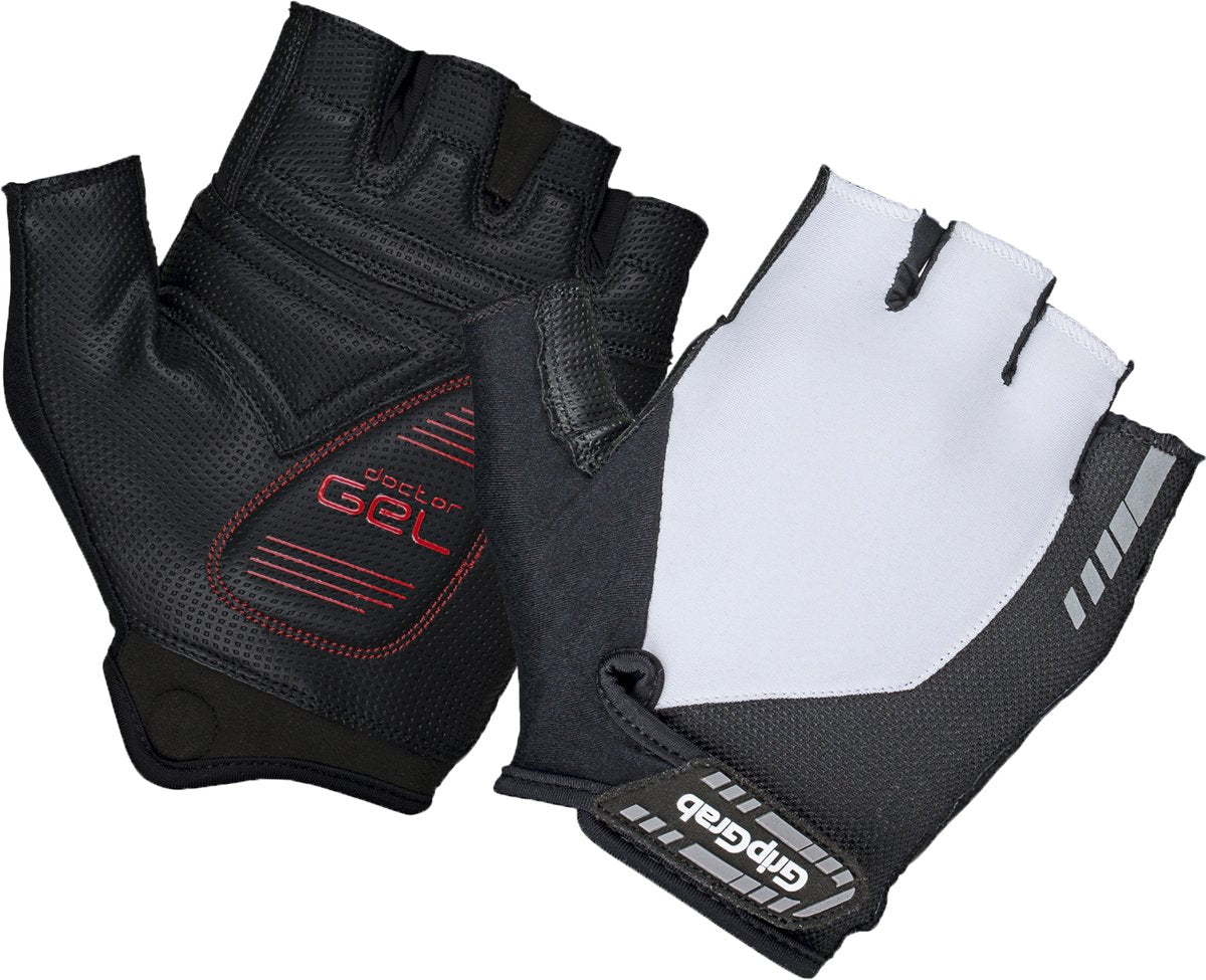 Gripgrab - progel padded korte vinger zomer fietshandschoenen wielrenhandschoenen met padding - wit - unisex - maat xxl