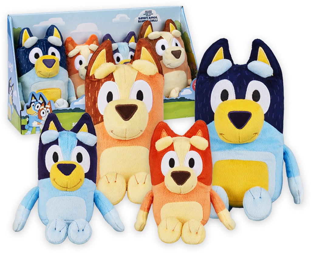Moose bluey pluche knuffels set - 4st.