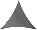 Livin' outdoor livn schaduwdoek como polyester driehoek 5m antraciet - 100% uv-bescherming - dikte doek: 160 gr m2 - inclusief bevestigingskoord en 5 mm dikke rvs bevestigingsringen