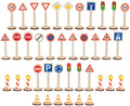 Goki verkeersborden speelset - educatief houten speelgoed 40 stuks.