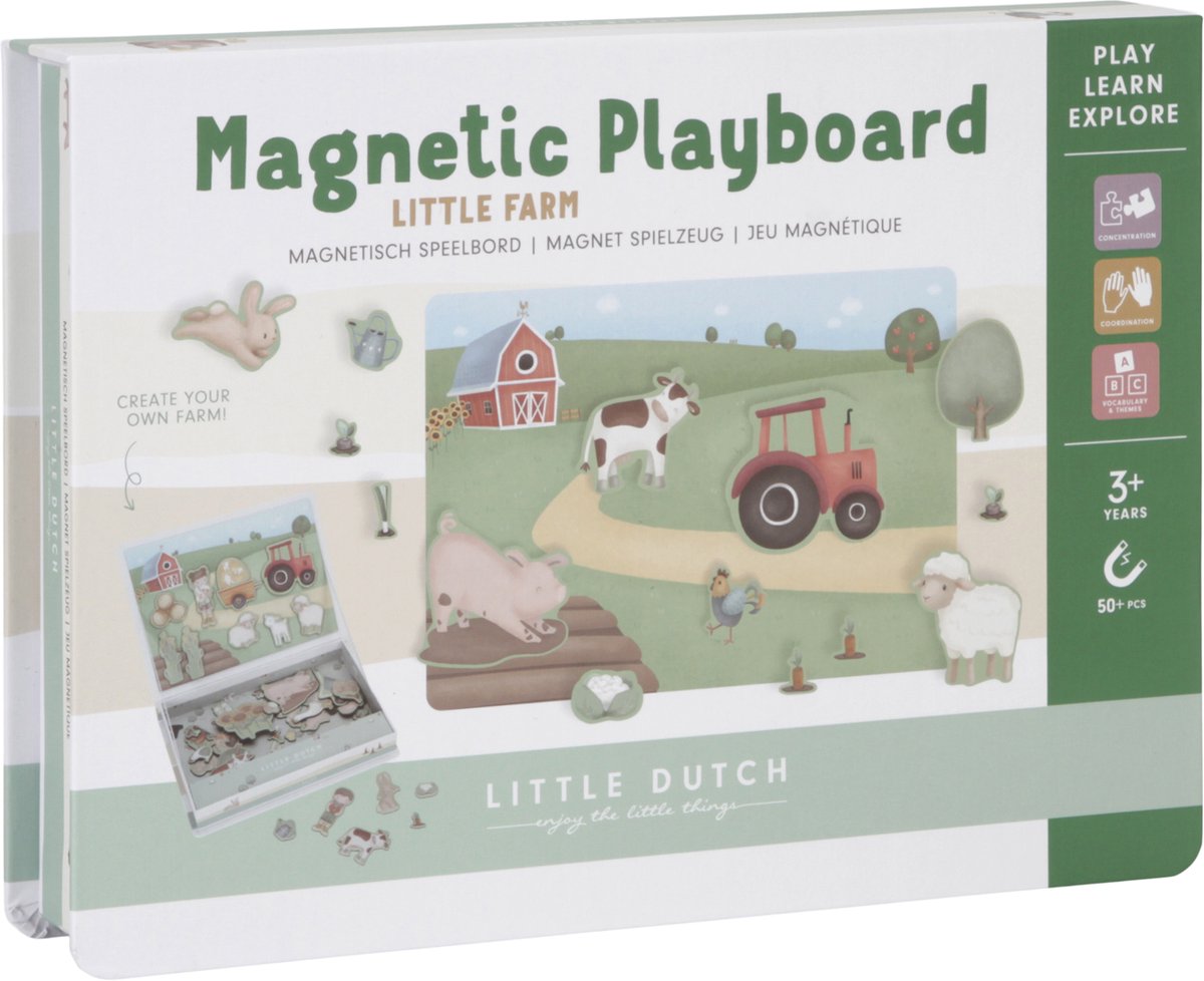 Little dutch - magnetisch speelbord fsc - little farm