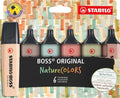 Stabilo Boss Original - Textmarker - 6er-Set - Naturfarben