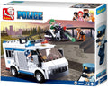 Sluban politie gevangenentransport bouwspeelgoed kinderen vanaf 6 jaar – constructiespeelgoed modelbouw – bouwdoos met 117 bouwstenen – m38-b0652