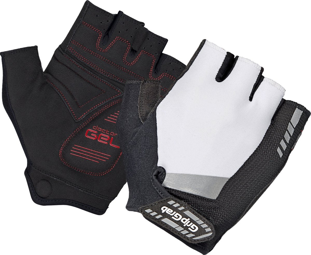 Gripgrab - supergel padded korte vinger zomer fietshandschoenen wielrenhandschoenen met padding - wit - unisex - maat xxl