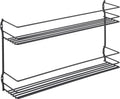 Metaltex - kruidenrek pepito 2 - kruiden organizer - 2 etages - 36x8x19 cm - zwart