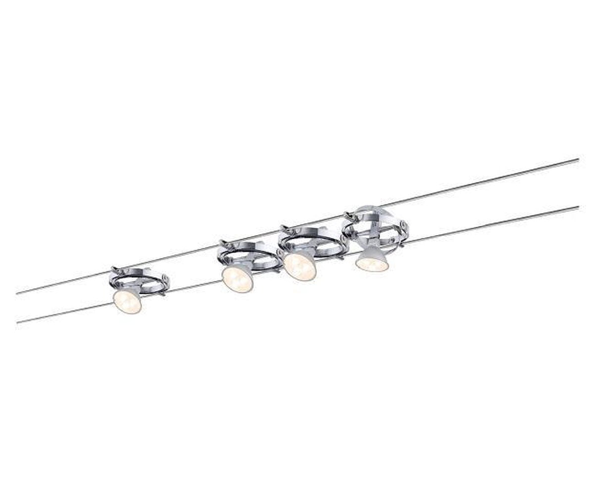 Paulmann kabelsysteem cardan 4x max. 10w gu5.3 chroom 94144