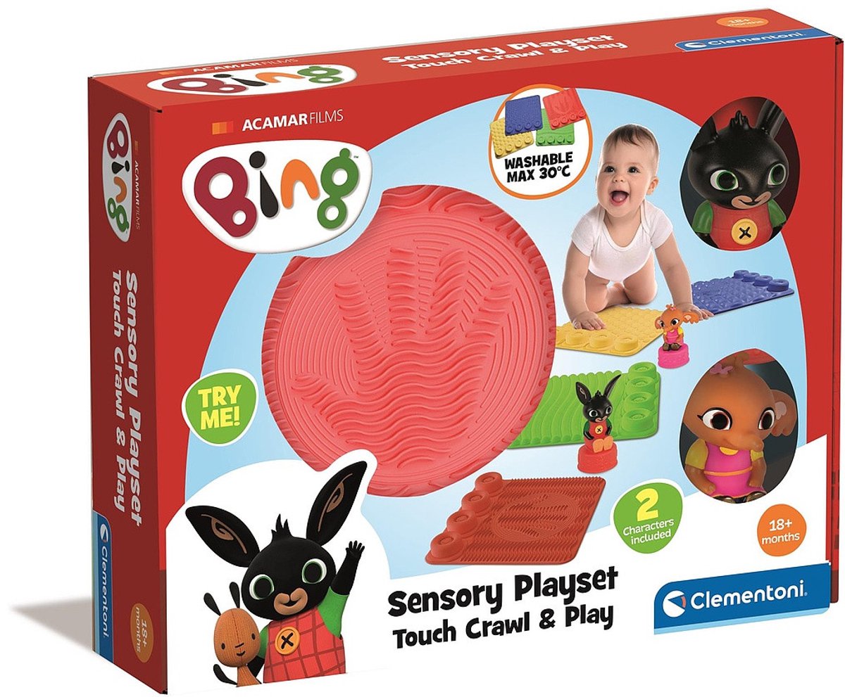 Clementoni baby - sensorische speelmat bing met speelfiguren, 6dlg.