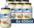 Calve calvé mayonaise pot - licht romig - zonder kunstmatige smaakstoffen - 6 x 650 ml