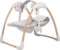 Bo jungle - schommelstoel - swing baby - tot max. 9 kg - inclusief speelboog - verstelbaar - zachte stof - muziek vibratie functies en natuurgeluiden - timerfunctie - netstroom kabel of batterijen - plooibaar - portable swing dolphy pure white - wit