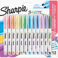 Sharpie s-note creatieve kleurenmarkers | markeerstift om mee te schrijven, tekenen en meer | diverse pastelkleuren | beitelpunt | 12 stuks