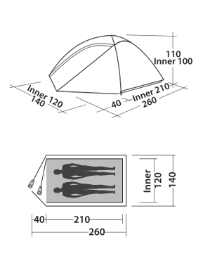 Easy Camp Meteor 200 Zelt - grün