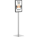 Displaystandaard durable 501357 grijs pe-epoxycoating, staal