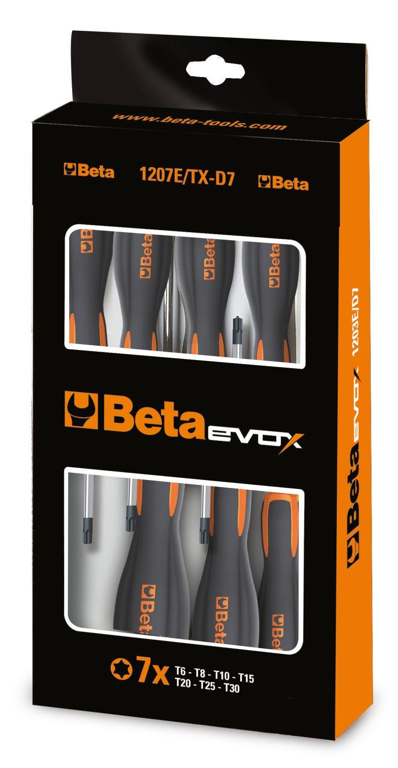 Beta Evox Torx-Schraubendreher-Set, 7-teilig.
