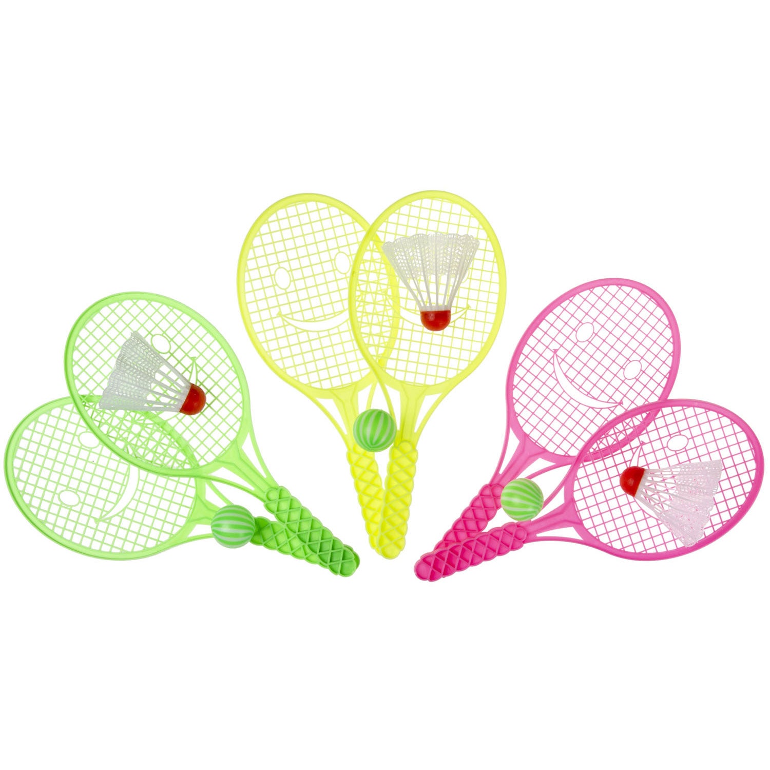 LG importiert Tennis-Set mit Ball und Federball.