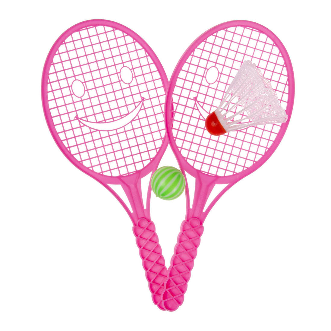 LG importiert Tennis-Set mit Ball und Federball.