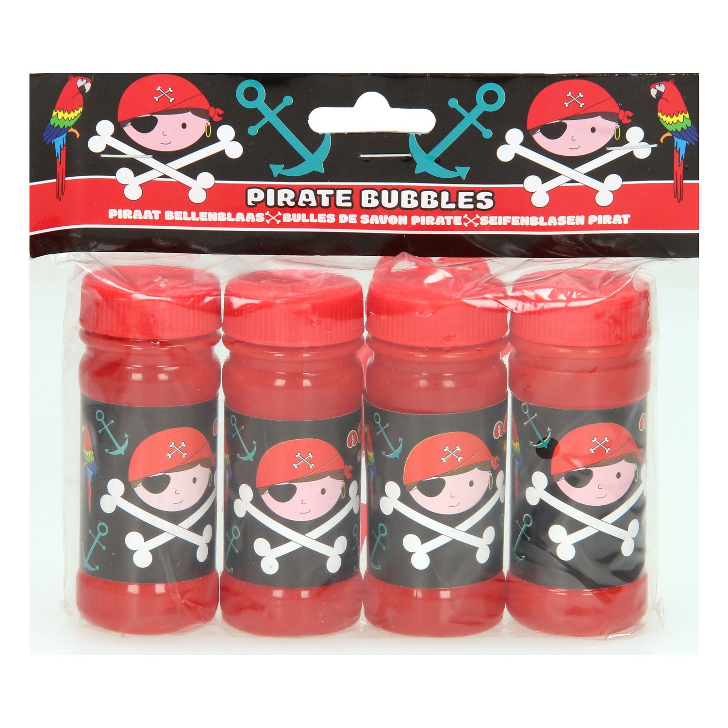 Lg-imports bellenblaas piraatjes, 4x50ml