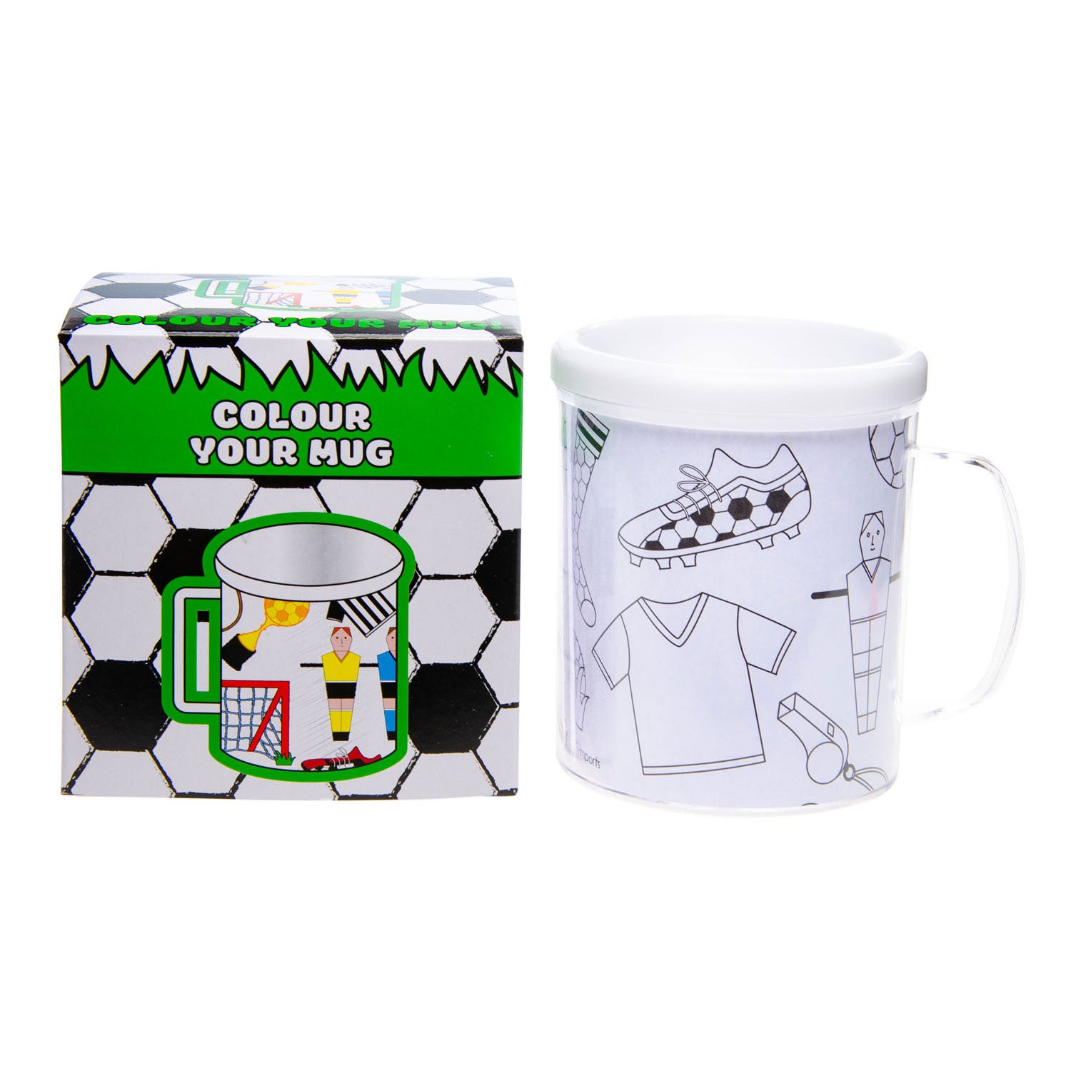 Duckiez kleur je eigen mok voetbal