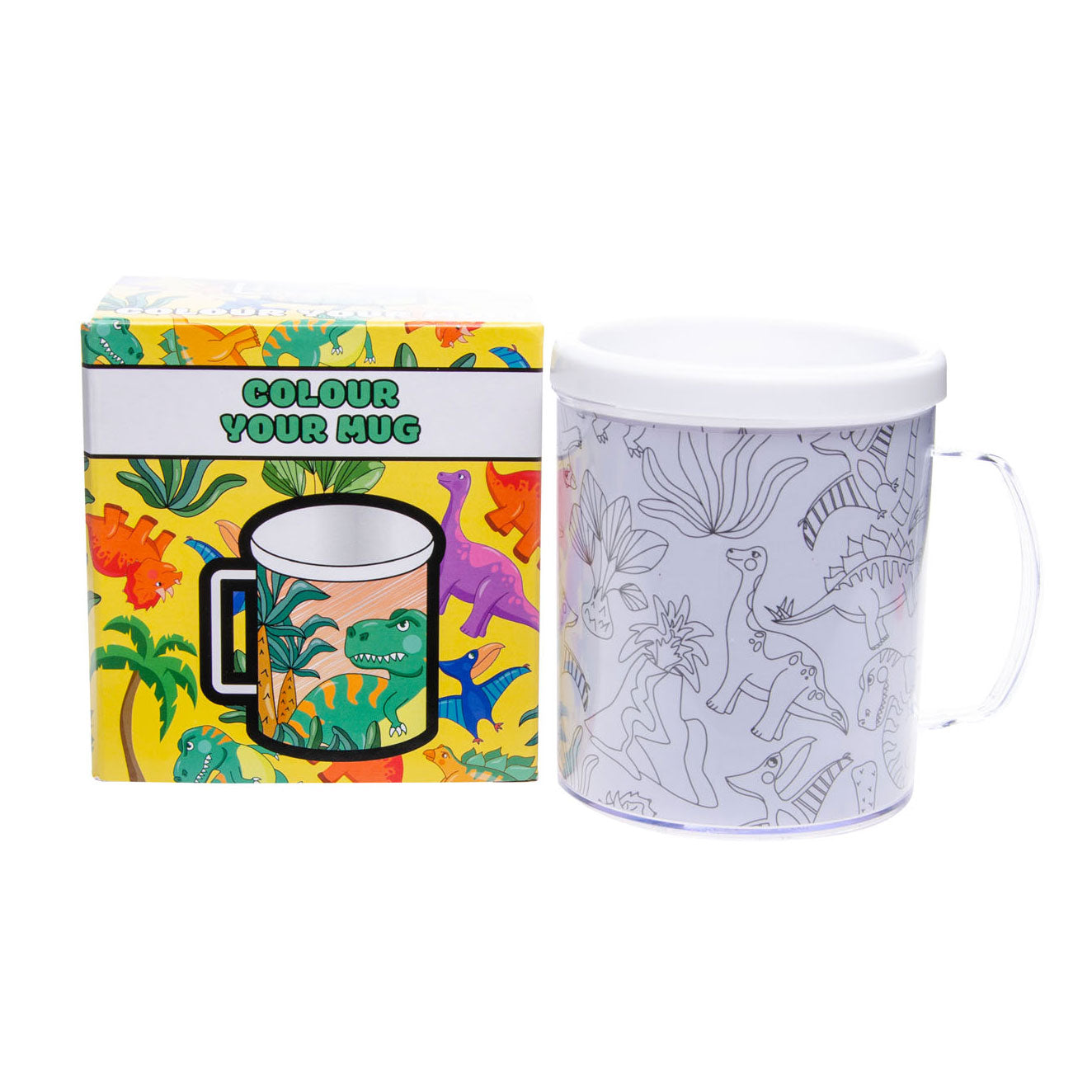 Duckiez kleur je eigen beker dinos 250 ml | 36 stuks