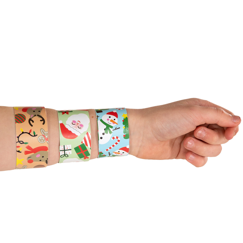 Duckiez Weihnachts-Klapparmband 22 cm, 3 verschiedene Farben | 36 Stück