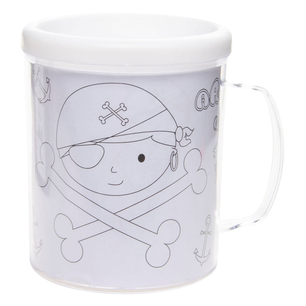 Duckiez Piratenbecher zum Selbstgestalten 250 ml | 24 Stück