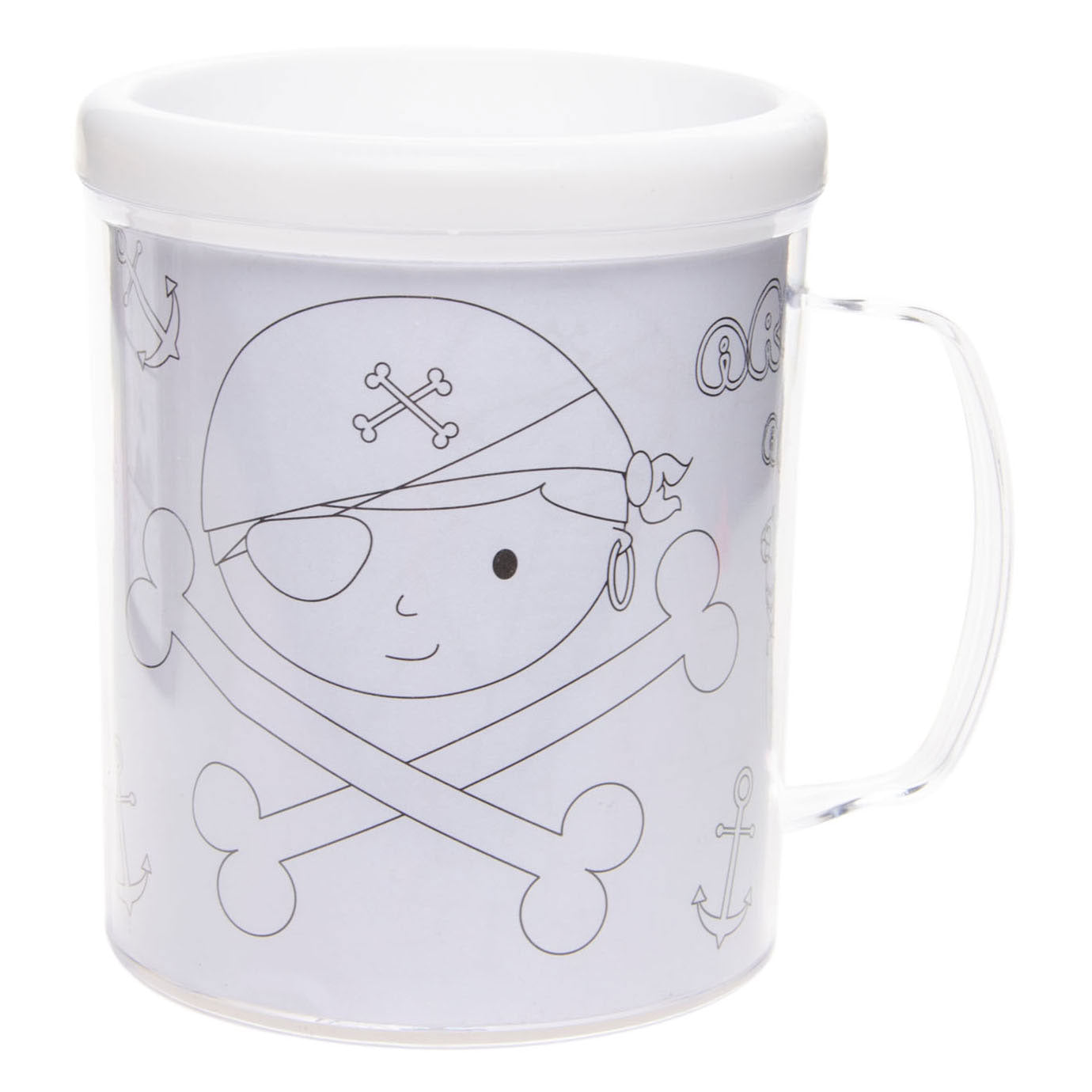 Duckiez Piratenbecher zum Selbstgestalten 250 ml | 24 Stück