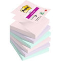 Post-it - super sticky z-notes soulful | 90 vel | ft 76 x 76 mm | geassorteerde kleuren | pak van 6 blokken