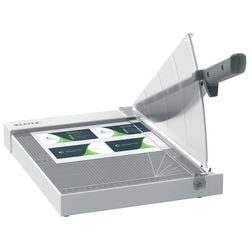 Leitz precision home office snijtafel a4 met mesbeveiliging en lichttechnologie voor thuiskantoor thuiswerken - snijdt 10 a4-vel - antraciet