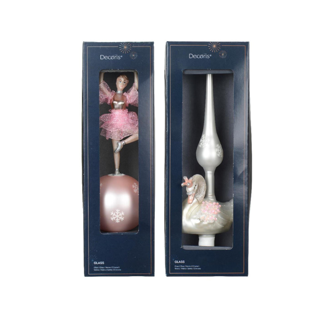 Decoris piek ballerina zwaan glas 29cm