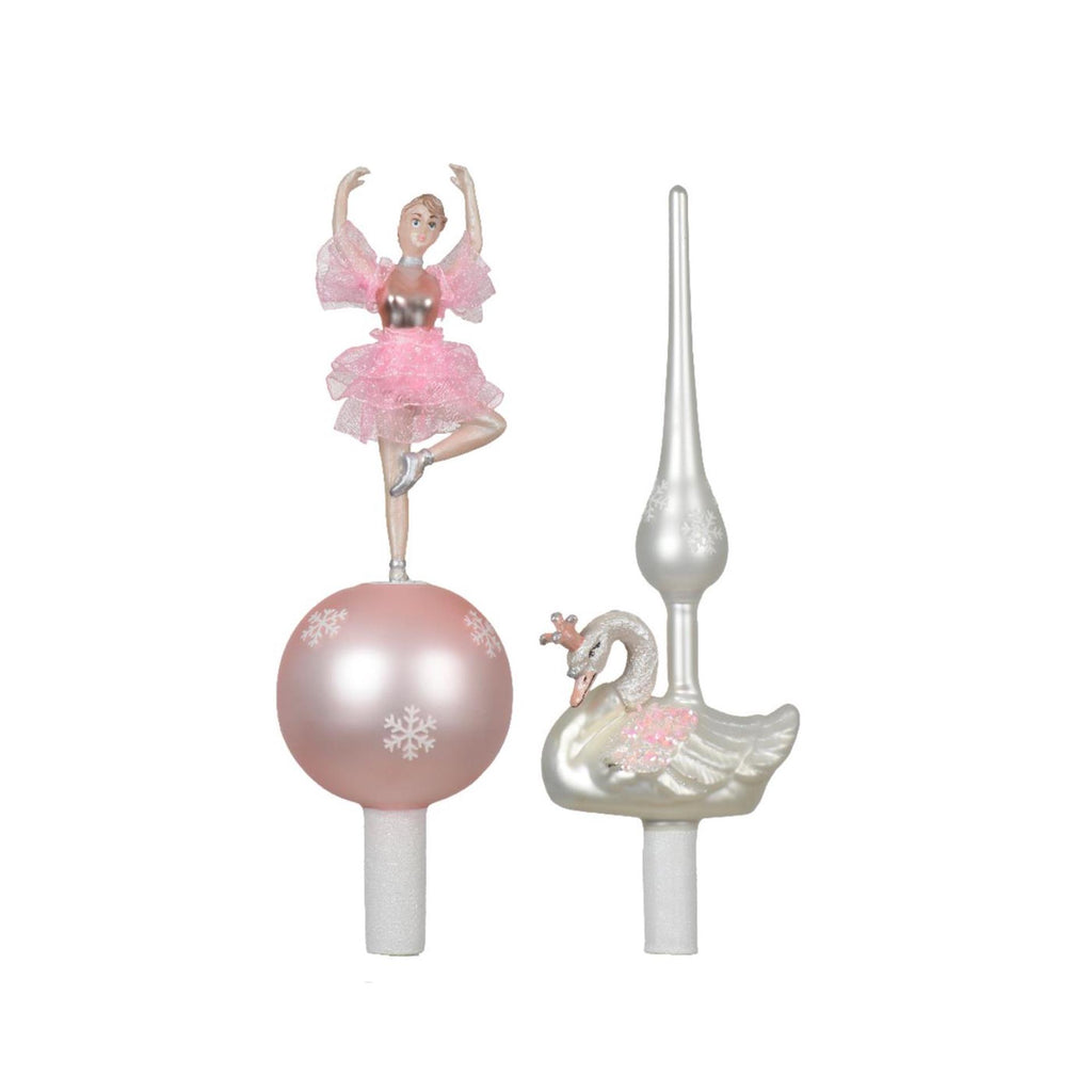 Decoris piek ballerina zwaan glas 29cm