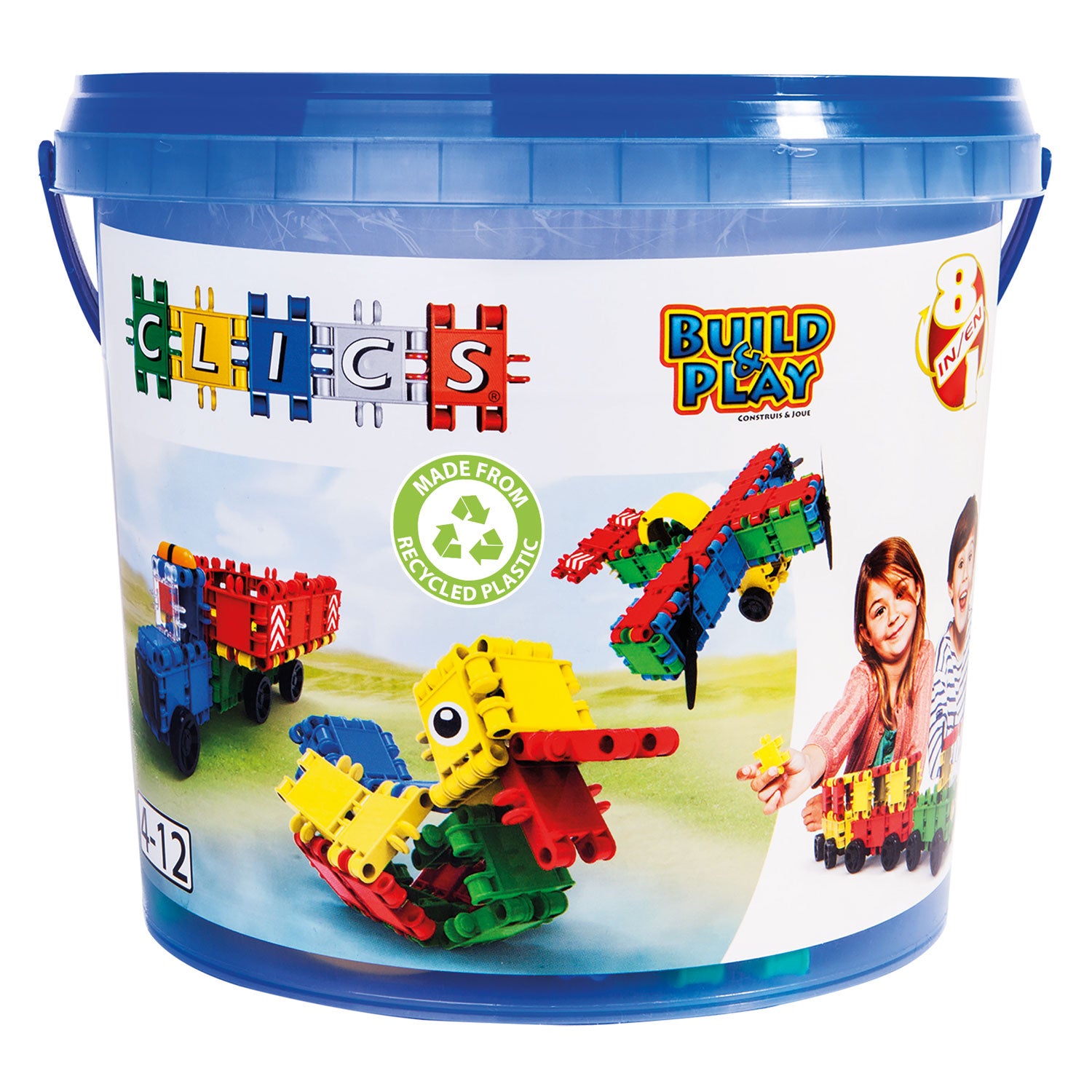 Klicks bauen Spieleimer, 8 in 1