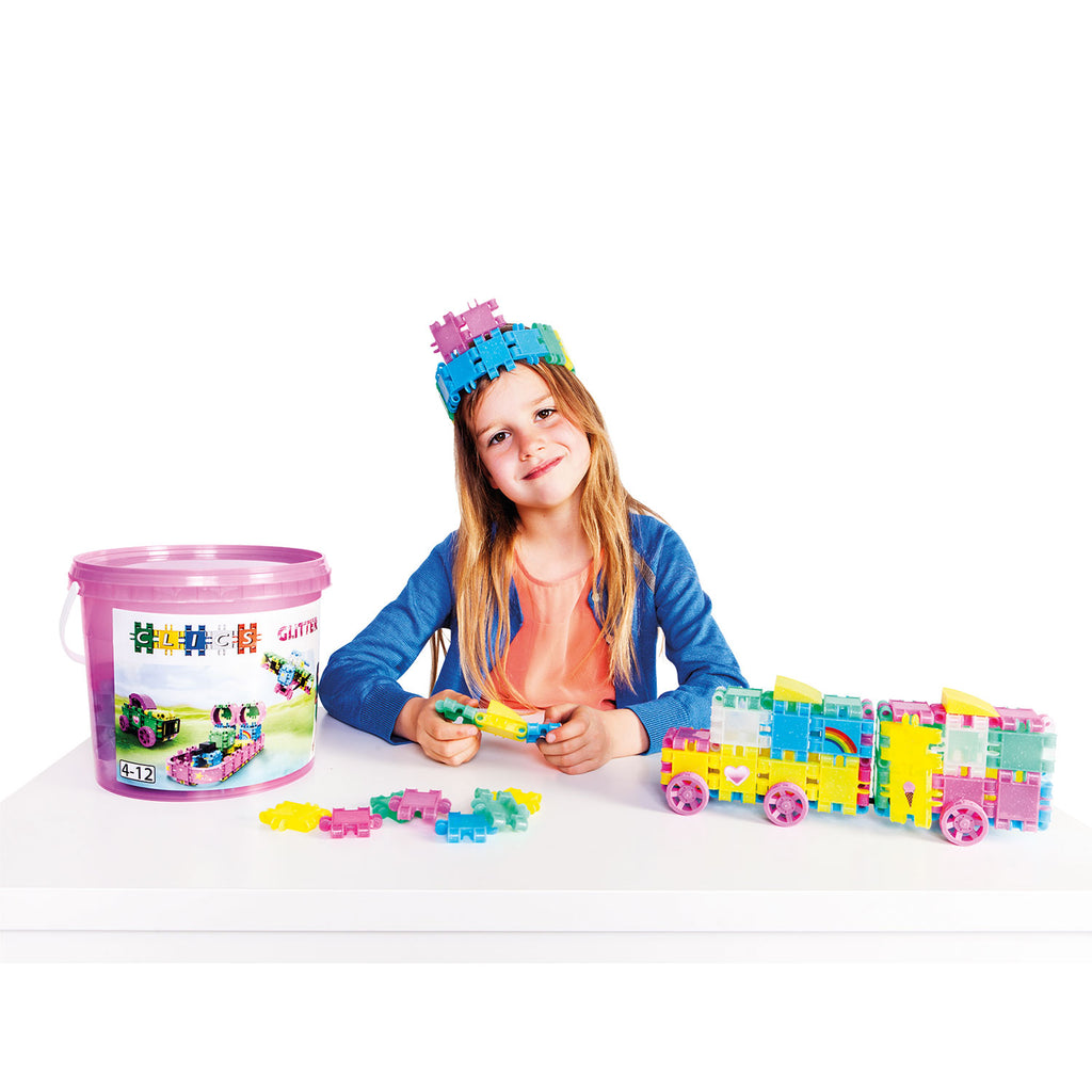 Clics bouwblokken - glitter bouwset 8in1