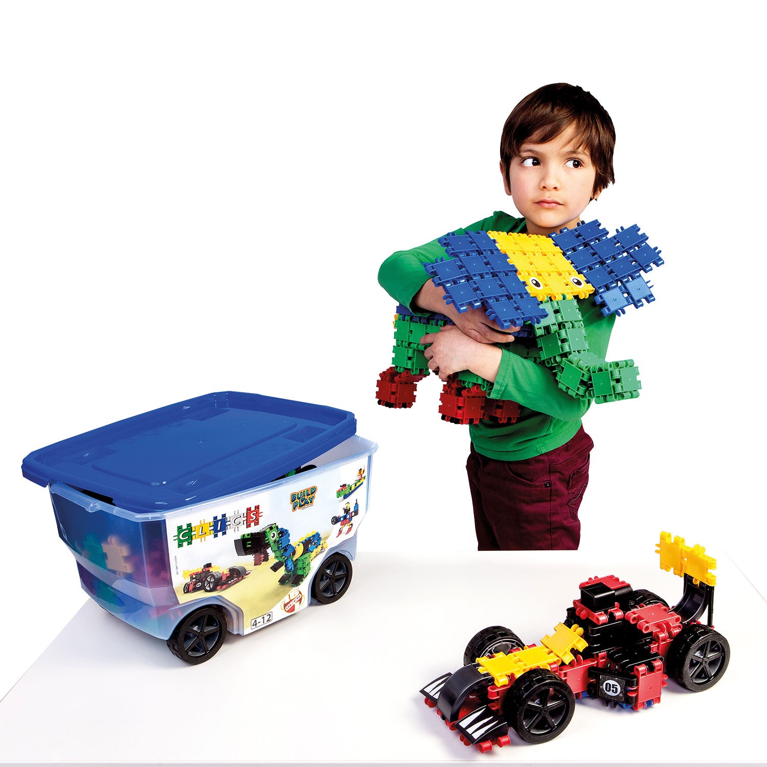 Clics rolbox bouwblokken - bouwset 15in1