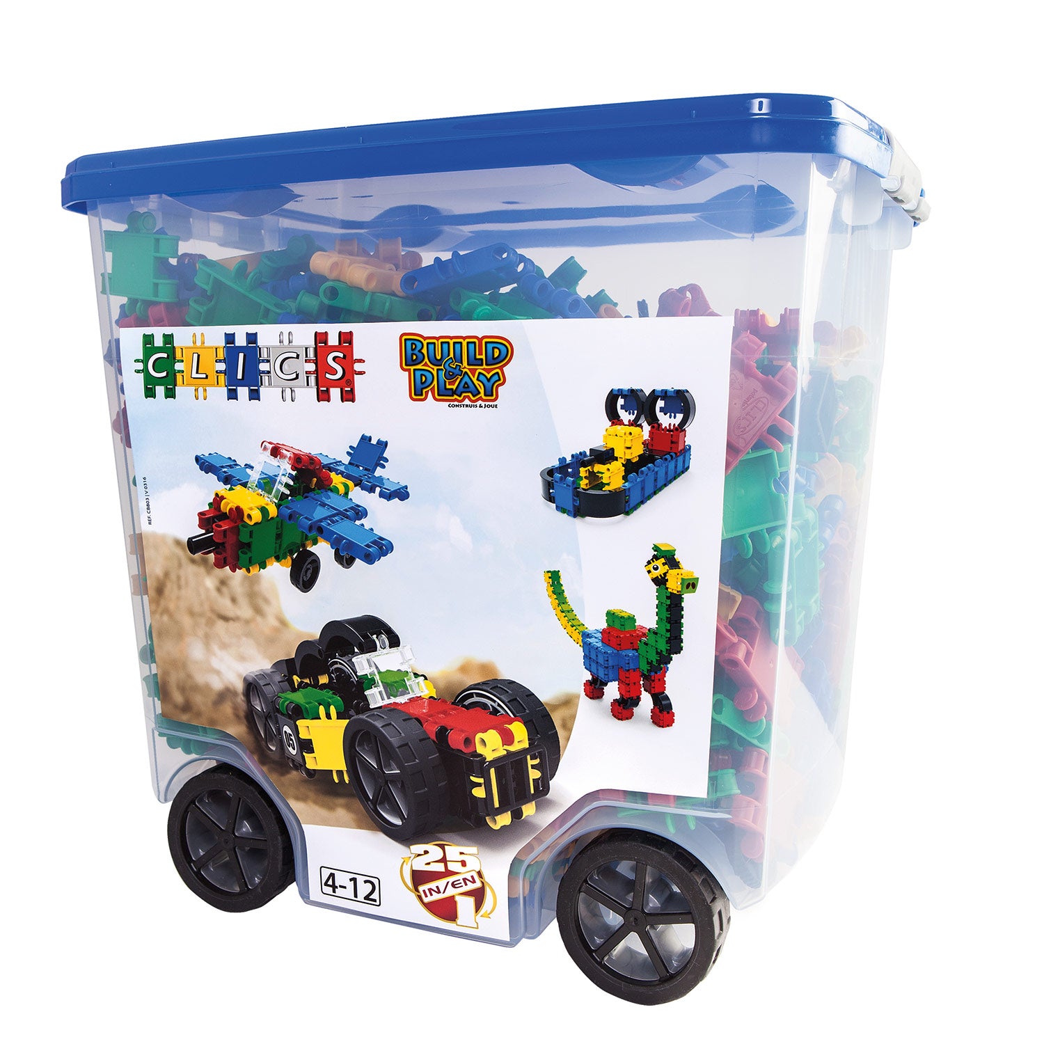 Clics rolbox bouwblokken - bouwset 25in1