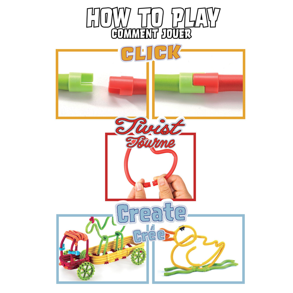 Spaghettiez 3D Art Flexible Baustäbe, 70 Stück.