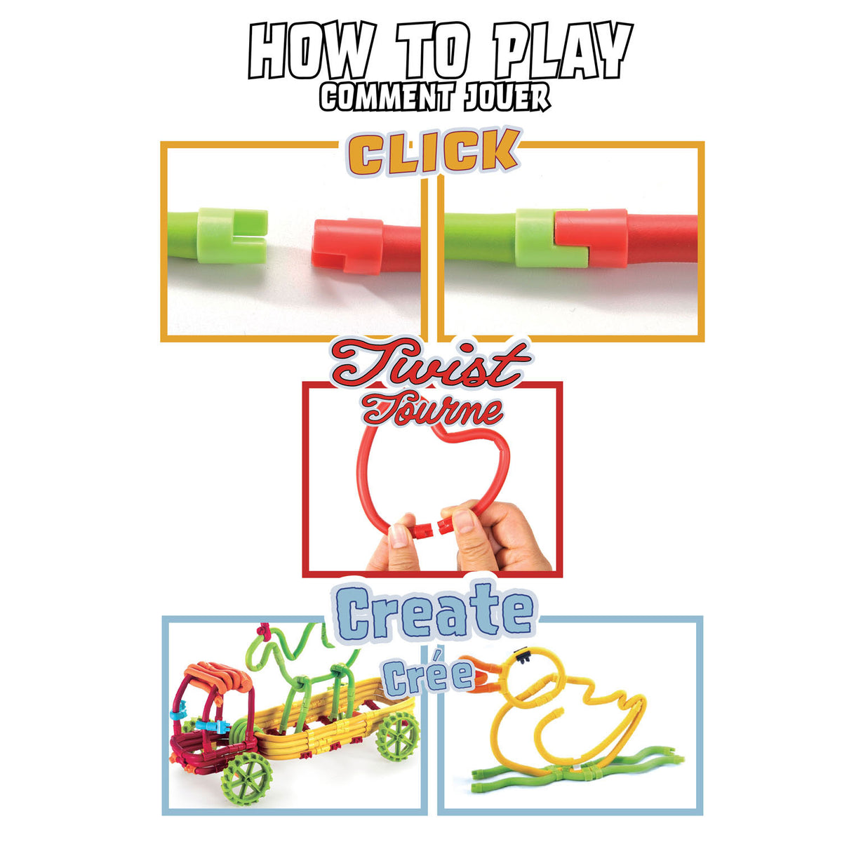 Spaghettiez 3D Art Flexible Baustäbe, 70 Stück.
