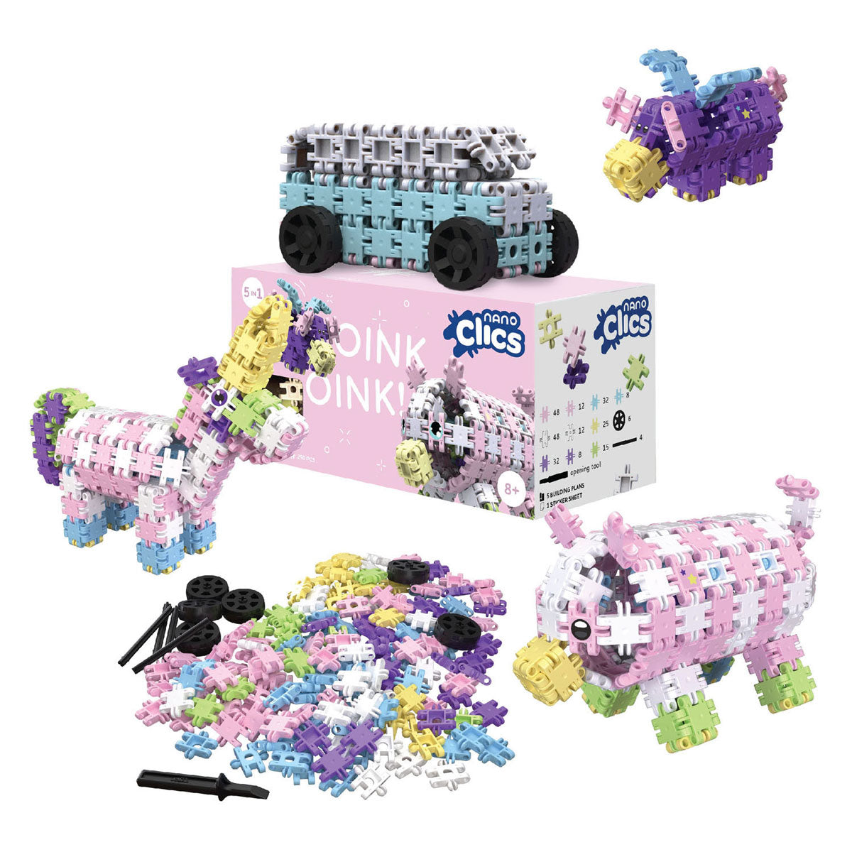 Clics Nano - Fantasy-Baukästen, 250 Stück.