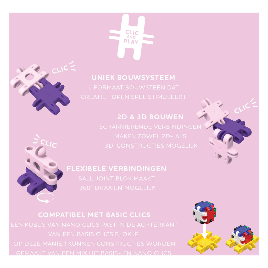 Clics Nano - Fantasy-Baukästen, 250 Stück.