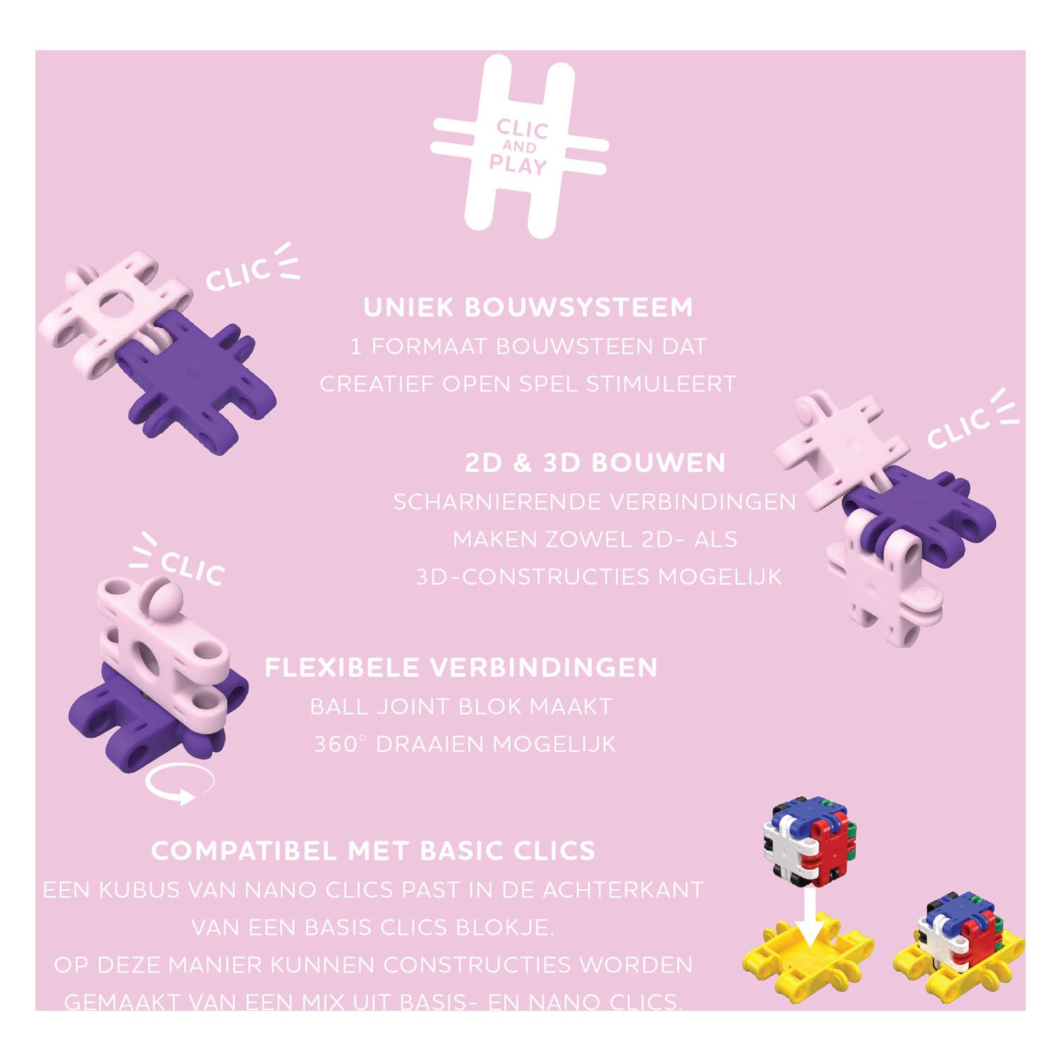 Clics Nano - Fantasy-Baukästen, 250 Stück.