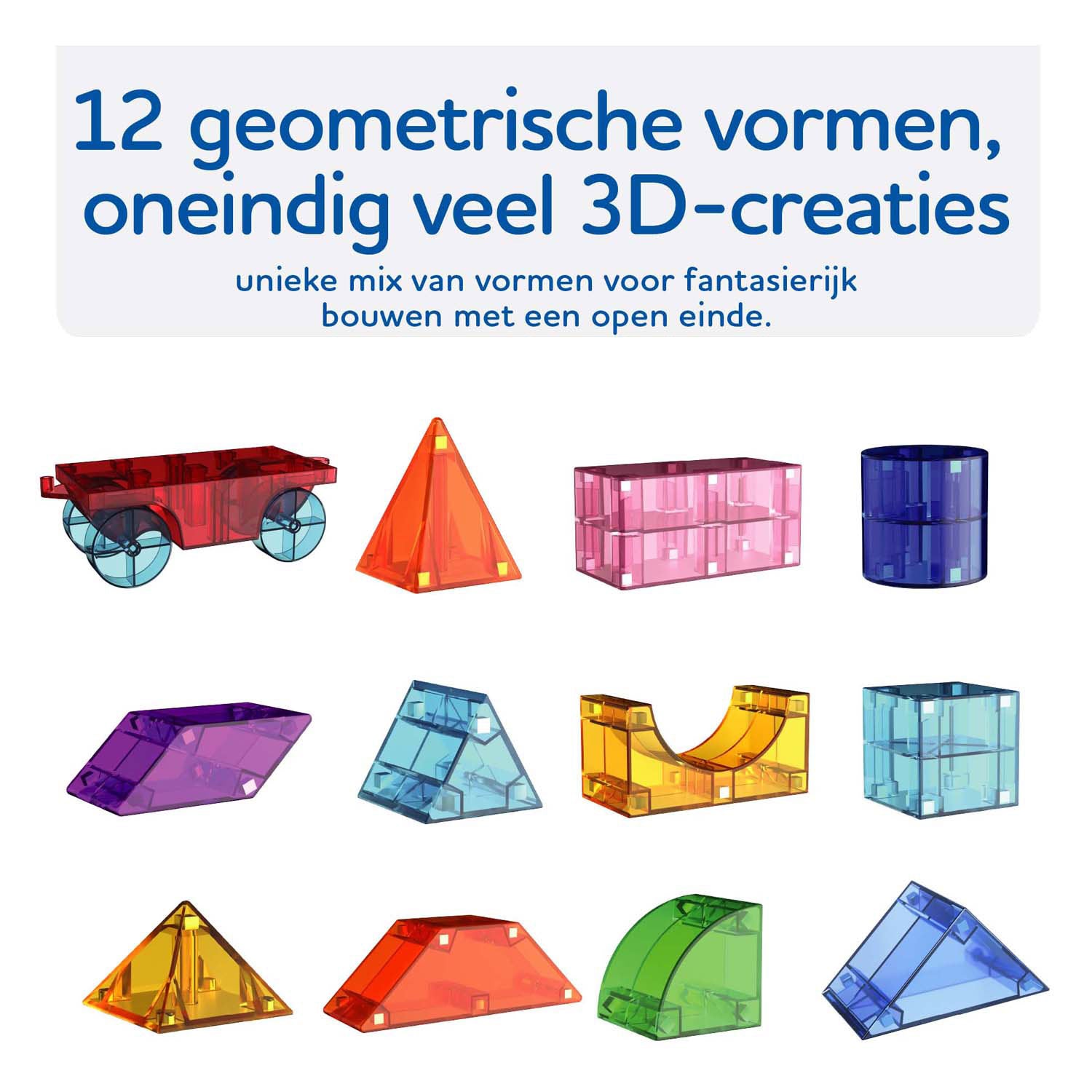 Cubbix magnetisch bouwspeelgoed kleurrijke blokken - 85-delig creatief speelgoed.