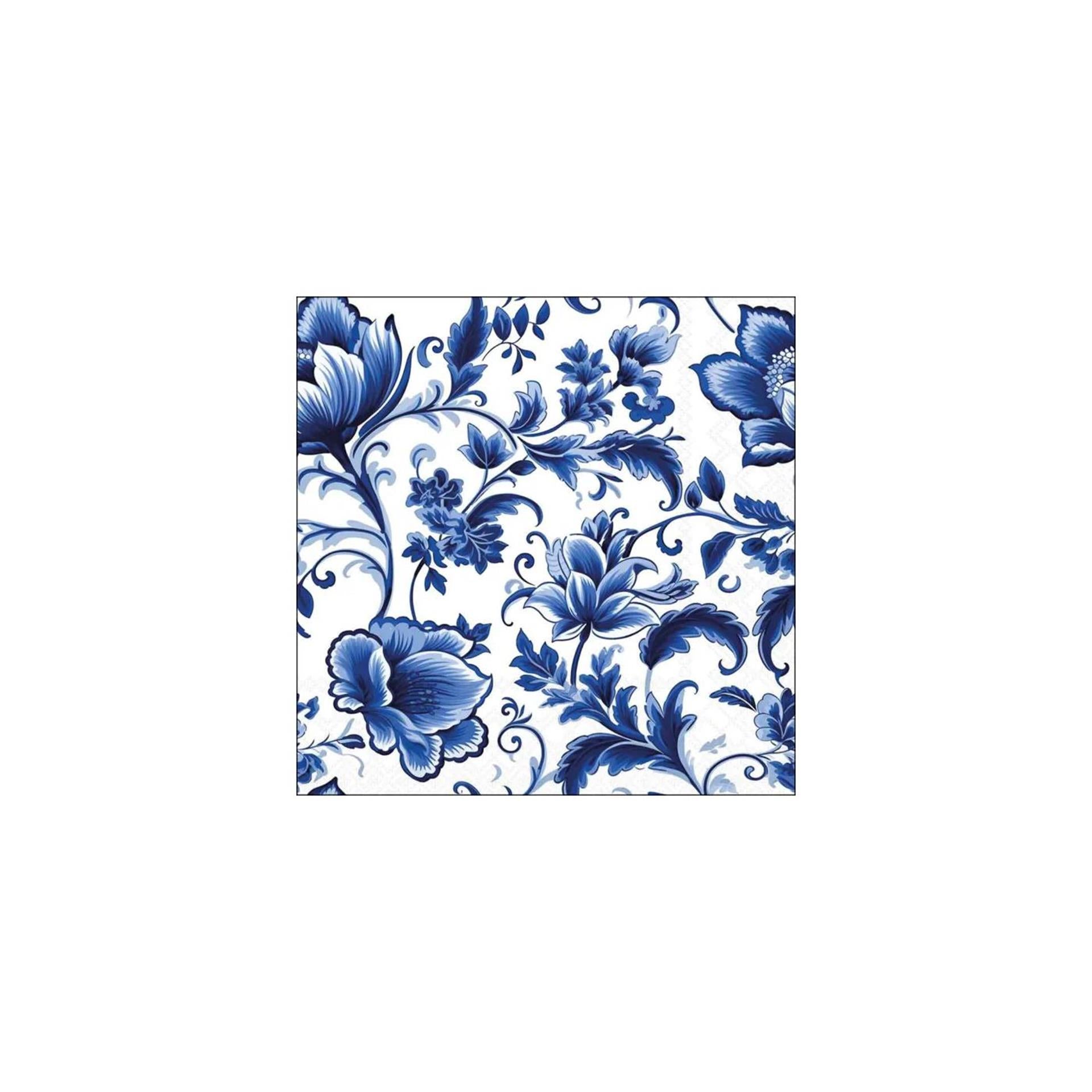 Ambiente servetten 25cm delft blauw florals