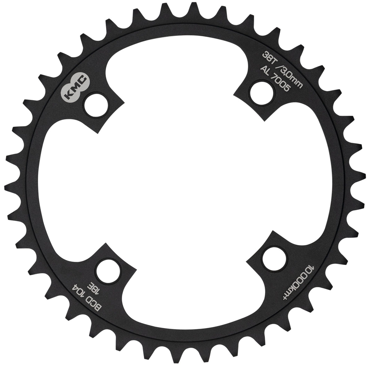 Kettenblatt 38T KMC BCD 104 mm - 1 2 x 1 8 breit - schwarz