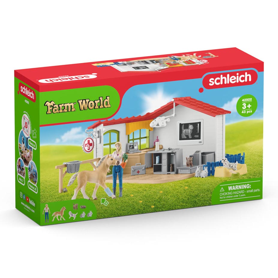 Schleich Farm World Tierarztpraxis mit Tieren 42502