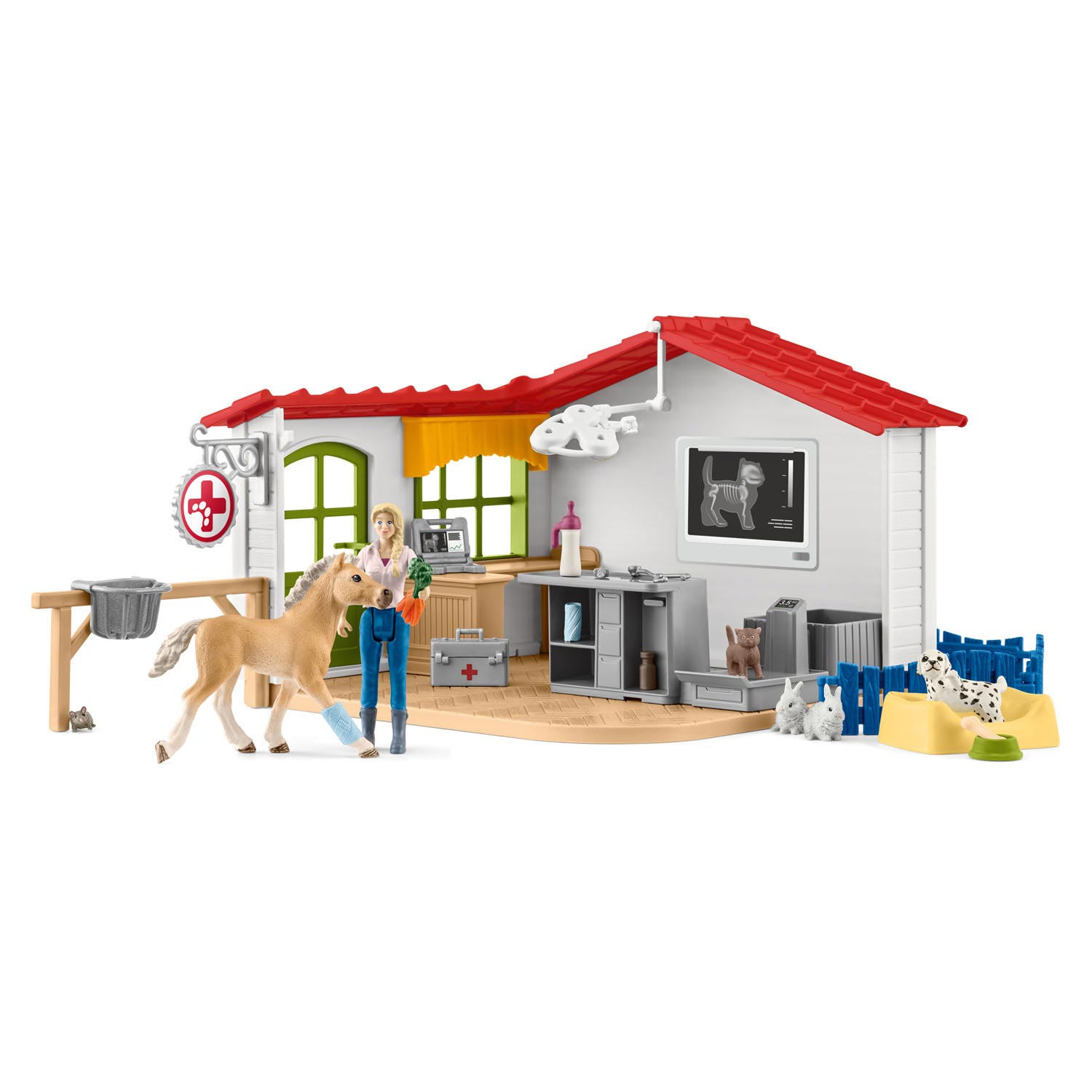 Schleich Farm World Tierarztpraxis mit Tieren 42502