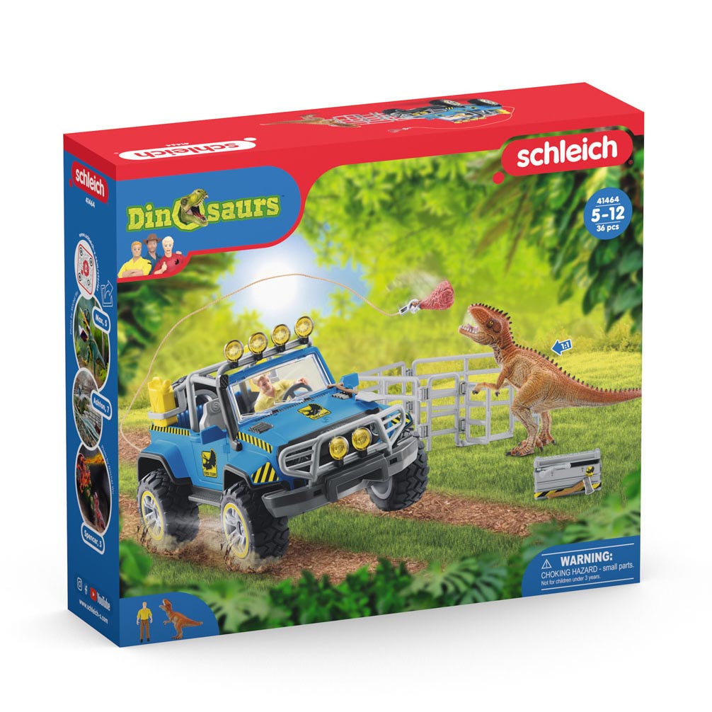 Schleich Dinosaurier Geländewagen mit Dino-Wachposten 41464