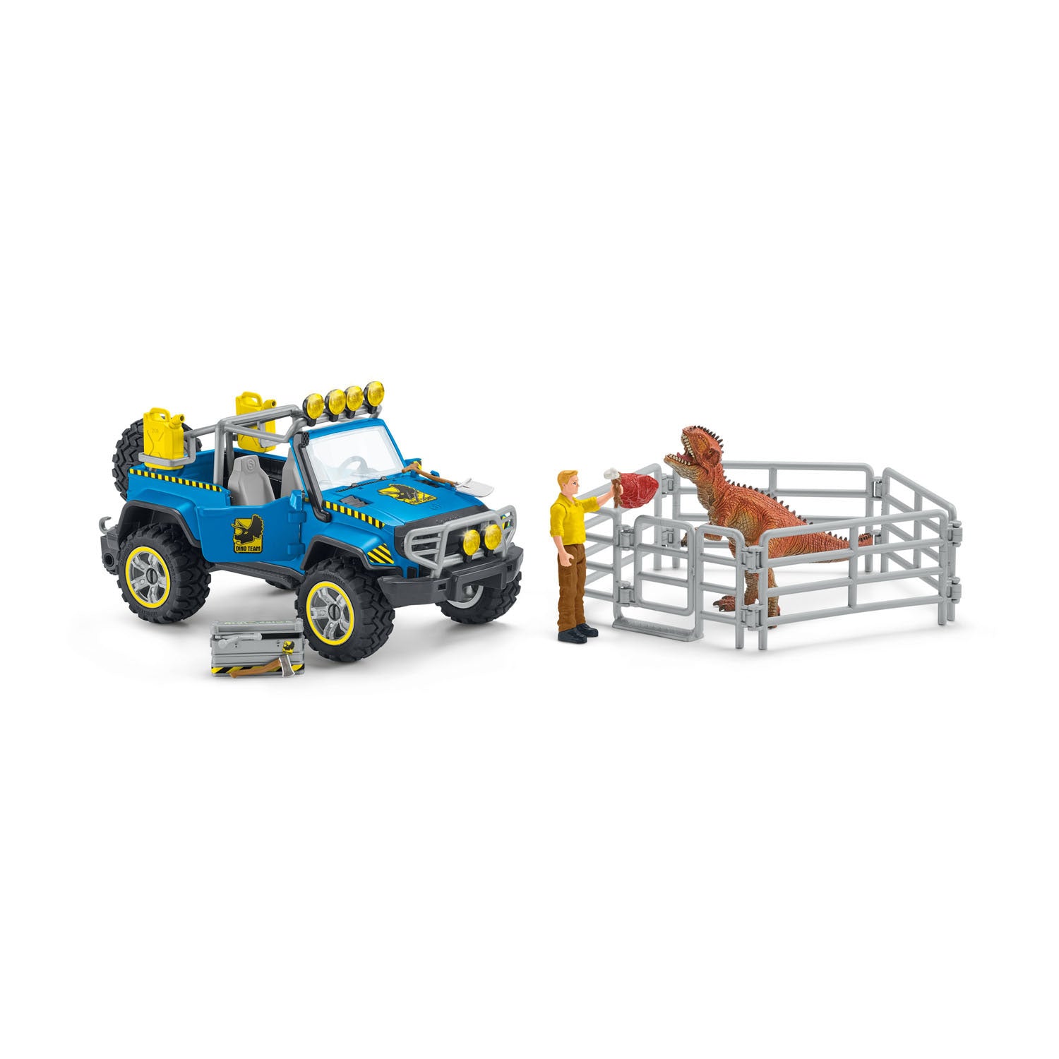 Schleich Dinosaurier Geländewagen mit Dino-Wachposten 41464