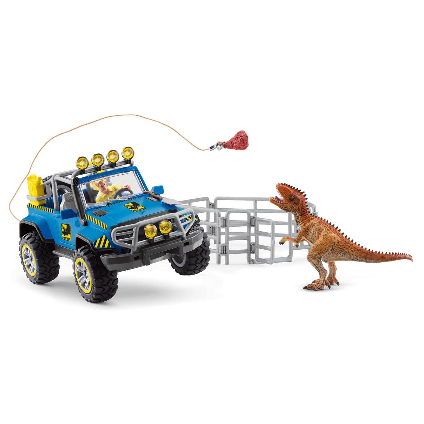 Schleich Dinosaurier Geländewagen mit Dino-Wachposten 41464