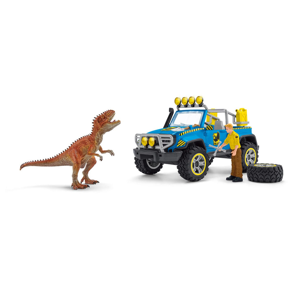 Schleich Dinosaurier Geländewagen mit Dino-Wachposten 41464